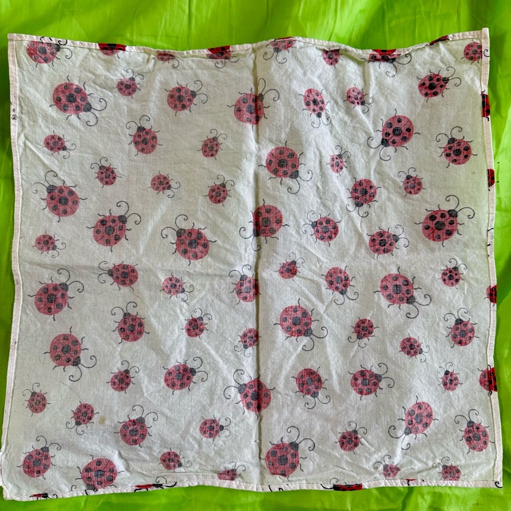 Claire's NEW Vintage Ladybug Girls Bandana Handkerchief 100% Cotton Fabric - Picture 3 of 6